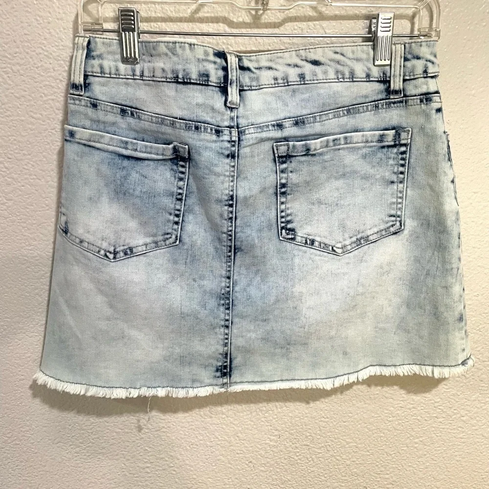 JUSTICE girls Light wash denim skort size 18
